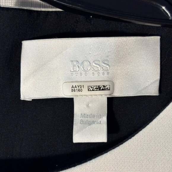 Hugo Boss Womens Black & White Colorblock Sheath Dress Size US 4 Formal Workwear - Picture 4 of 9